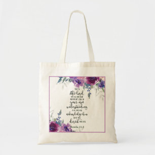 Bolso De Tela Confía en el Señor floral