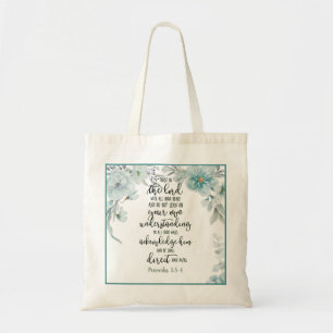 Bolso De Tela Confía en el Señor floral