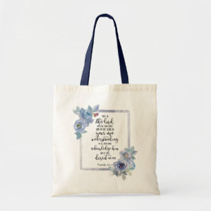 Bolso De Tela Confía en el Señor floral
