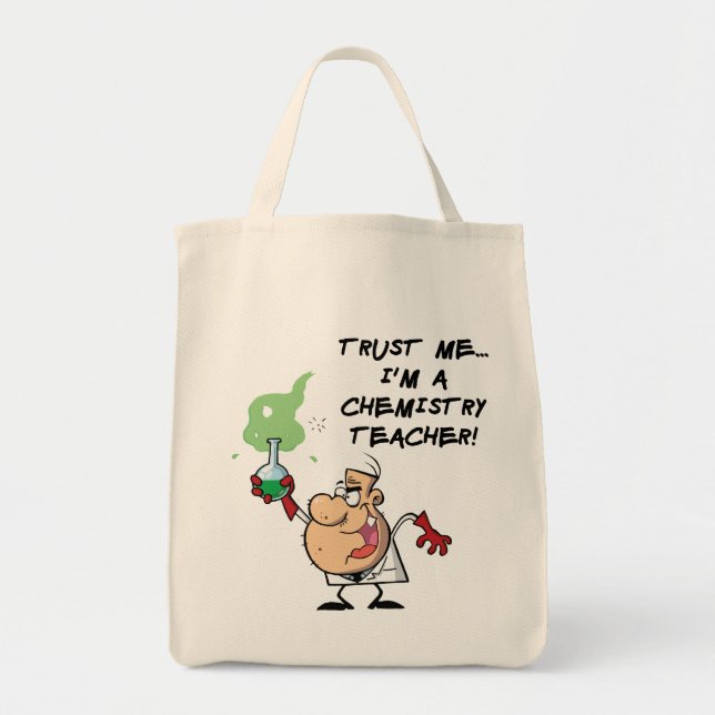 Bolso De Tela Confía en mí... Soy profesor de química (Frente)