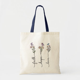Bolso De Tela Confía en que amar la cita de Wildflower