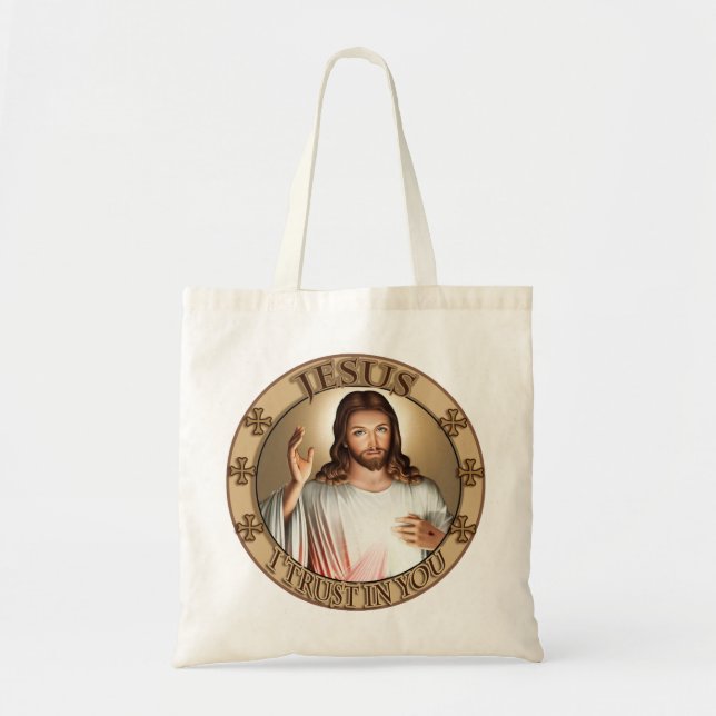 Bolso De Tela Confianza divina de Jesús I de la misericordia en (Frente)