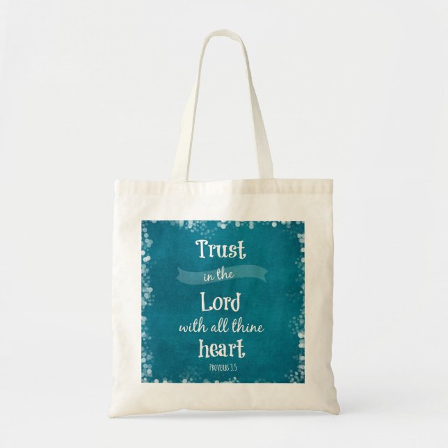 Bolso De Tela Confianza en el Verso de la Biblia del Señor (Frente)