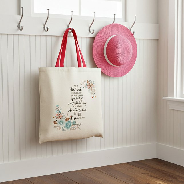Bolso De Tela Confianza en la floral del Señor (Subido por el creador)