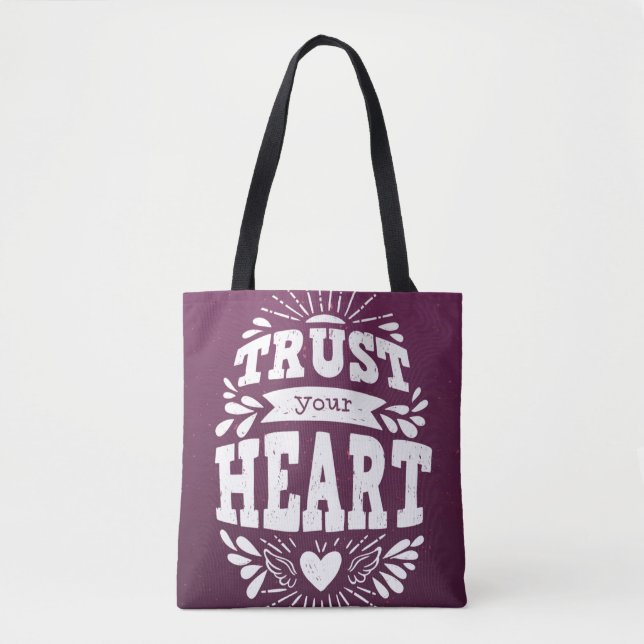 Bolso De Tela Confíe en su corazón (Anverso)