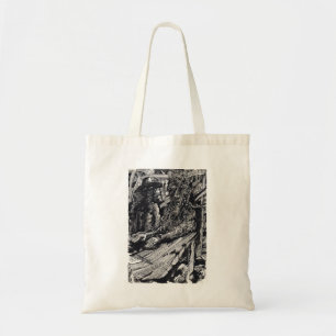 Bolso De Tela "¡Confiesa!", dibujo de tinta india Budget Tote Ba