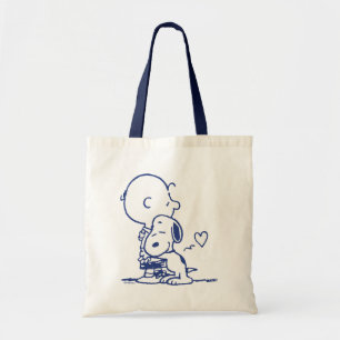 Bolso De Tela Confort y seguridad Charlie y Snoopy Hug