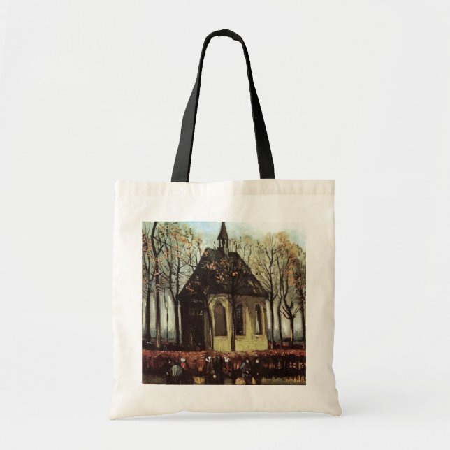 Bolso De Tela Congregación en Church, Nuenen de Vincent van Gogh (Frente)
