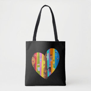 Bolso De Tela Conjuntar el corazón