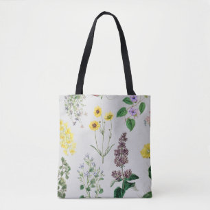 Bolso De Tela Conjunto de flores de época