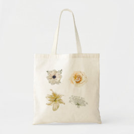 Bolso De Tela Conjunto de rosas, anémonas y flores de jardín.