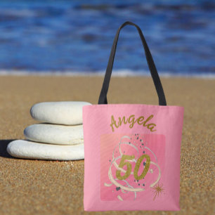 Bolso De Tela Conmemoración de cumpleaños de 50 años de la paz f