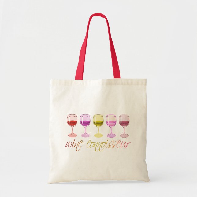 Bolso De Tela Connoisseur del vino (Frente)