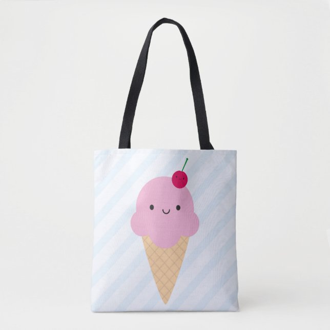 Bolso De Tela Cono de helado de Kawaii (Anverso)