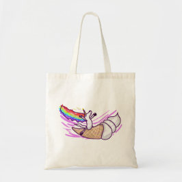 Bolso De Tela Cono de helado de unicornio con arcoíris