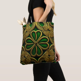 BOLSO DE TELA CONOCIMIENTOS CELTICOS VERDES Y ORÍGENES IRLANDESE