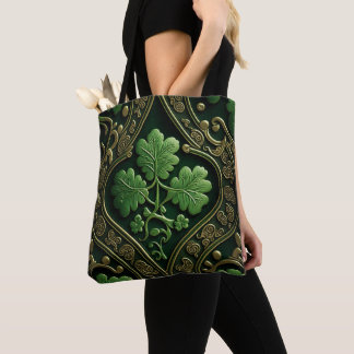 BOLSO DE TELA CONOCIMIENTOS CELTICOS VERDES Y ORÍGENES IRLANDESE