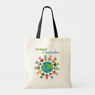 Bolso De Tela Consejero de la escuela que celebra todo el tote