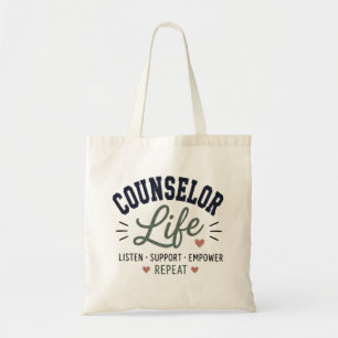 Bolso De Tela Consejero Vida Escuchar Apoyar Empoderar Repetir