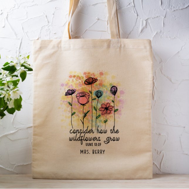Bolso De Tela Consideremos cómo crecen las flores silvestres (Subido por el creador)