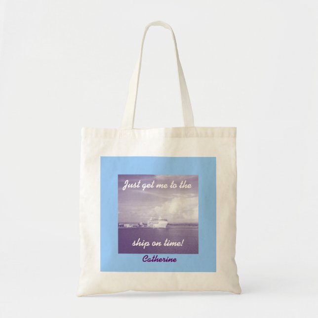 Bolso De Tela Consígame a la nave personalizado (Frente)