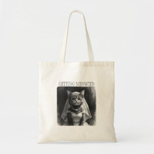 Bolso De Tela Consiguiendo Meowied – Diseño Divertido de Despedi