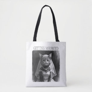 Bolso De Tela Consiguiendo Meowied – Diseño Divertido de Despedi