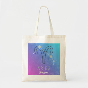 Bolso De Tela Constelación de Aries Zodiac Star Sign Horoscope