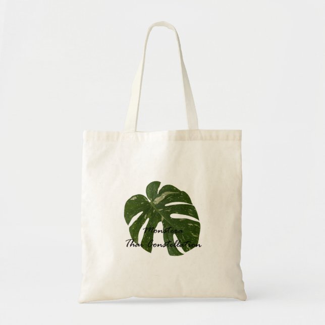 Bolso De Tela Constelación de Monstera Thai (Frente)