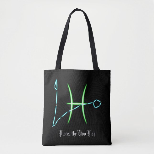 Bolso De Tela Constelación de Zodiac Pisces Tote Bag (Anverso)