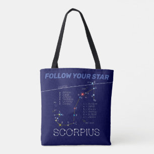 Bolso De Tela Constelación de Zodiaco Escorpio