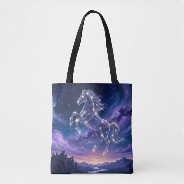 Bolso De Tela Constelación del Caballo Valiente (Anverso)