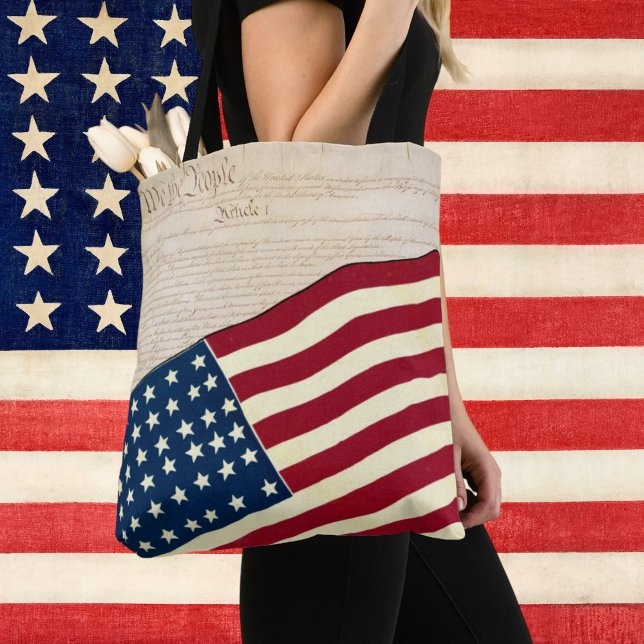 Bolso De Tela Constitución de los Estados Unidos, bandera estado (Subido por el creador)