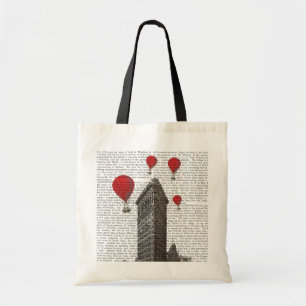Bolso De Tela Construcción de hierro plano y globos de aire cali