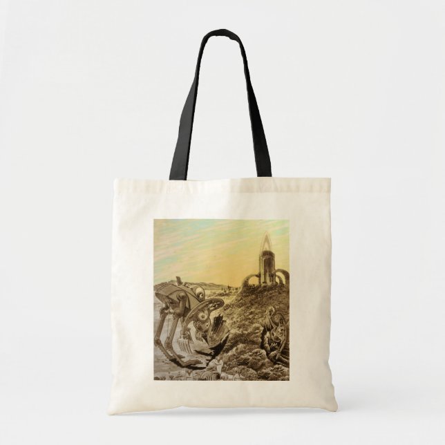 Bolso De Tela Construcción de planetas de ciencia ficción de vin (Frente)