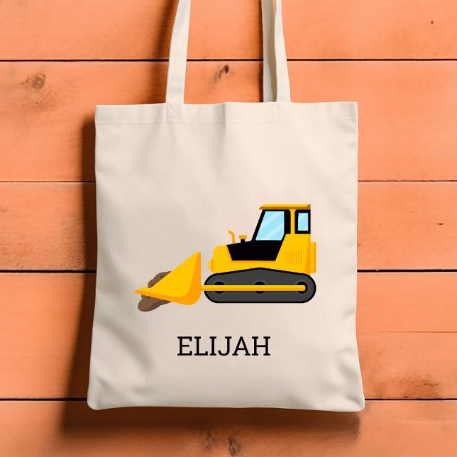 Bolso De Tela Construcción personalizada de niños con bulldozer  (Subido por el creador)