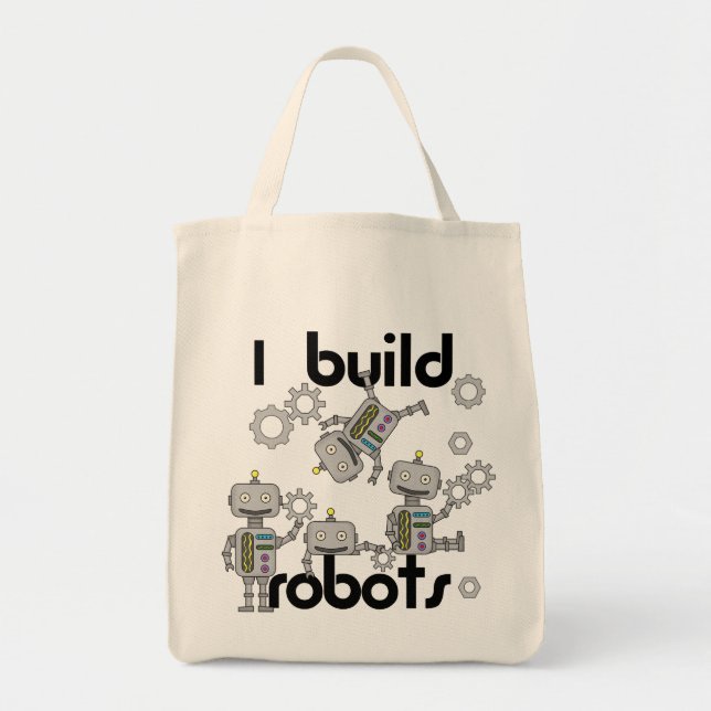 Bolso De Tela Construyo los robots (Frente)
