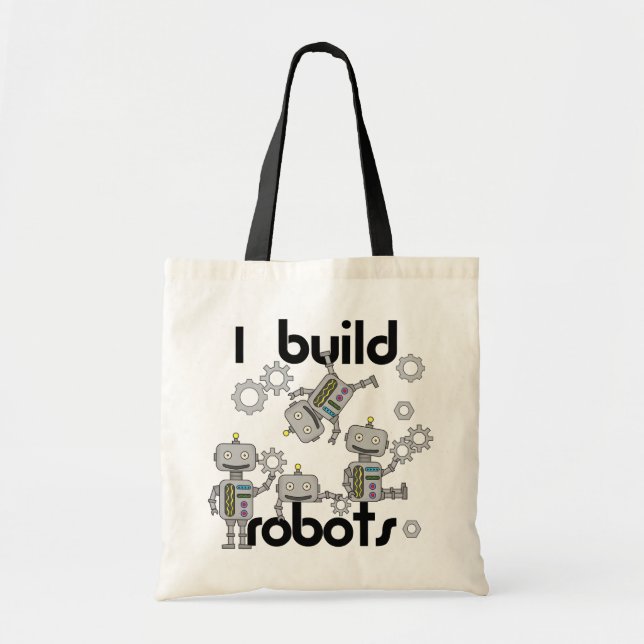 Bolso De Tela Construyo los robots (Frente)