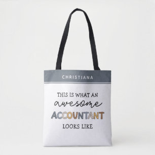 Bolso De Tela Contable personalizado Funny ingenioso contable K