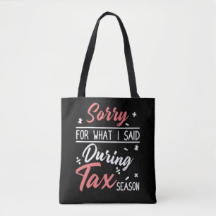 Bolso De Tela Contador de Chiste de temporada de impuestos Coffe