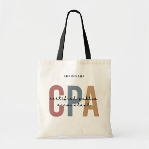 Bolso De Tela Contador Público Certificado CPA Retro Personaliza