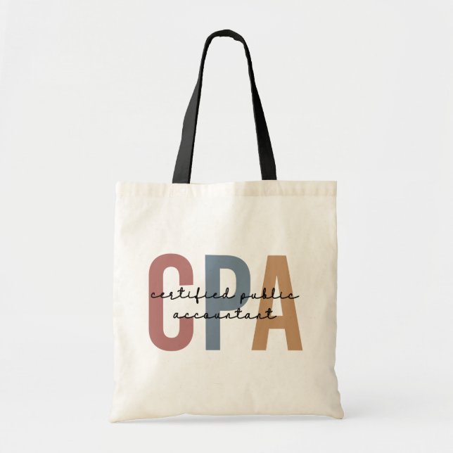 Bolso De Tela Contador Público Certificado por CPA Retro (Frente)