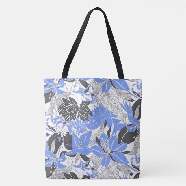 Bolso De Tela Contour Hawaii Tropical Lily y Protea Beach Bag (Anverso)