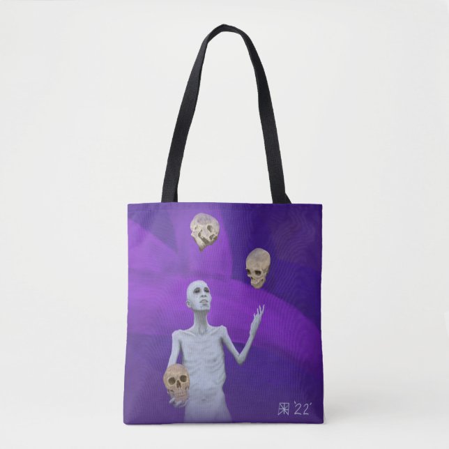 Bolso De Tela Contrabando calaveras fantasmas Tote gráfico de ar (Anverso)