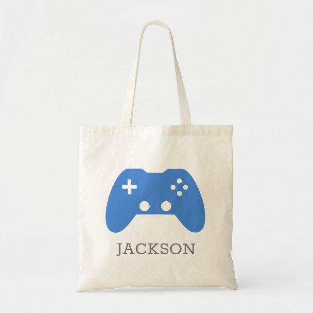 Bolso De Tela Control de videojuegos Niños personalizados con Bl (Frente)