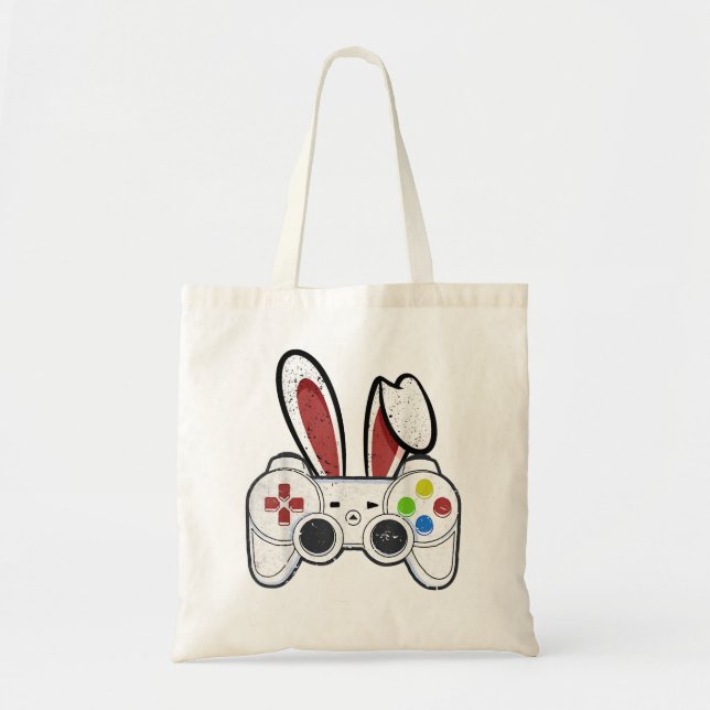 Bolso De Tela Controlador de videojuegos Bunny Gaming Easter Gam (Frente)