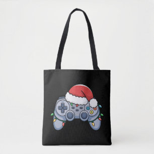 Bolso De Tela Controlador de videojuegos sombrero de santa navid