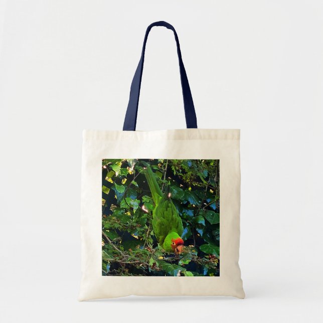 Bolso De Tela Conure #1 Tote Bag con la cabeza de cereza (Frente)