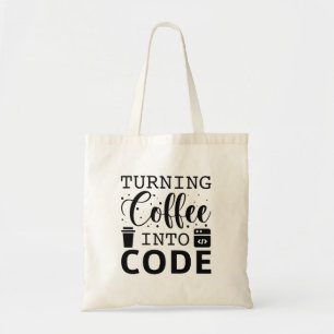 Bolso De Tela Convertir el café en código