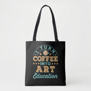 Bolso De Tela Convierto el café en profesor de arte